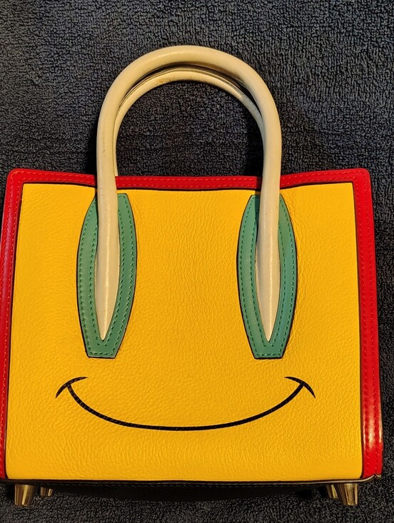 Christian Louboutin Handbags - Christian Louboutin Paloma S mini Smiley Calf Empire Tote Bag